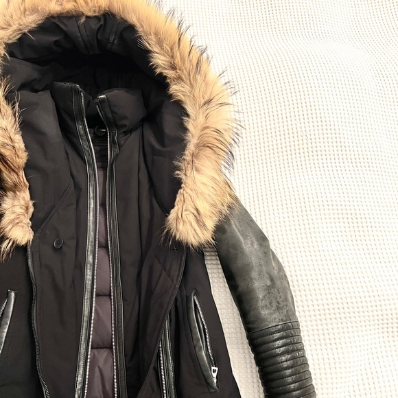 Rudsak XS womens winter coat with fur tear drop hood - Picture 2 of 5